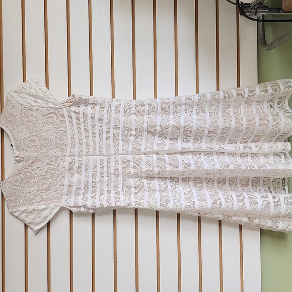 Alfani Lace Striped Dress 10 - Picture 5 of 6
